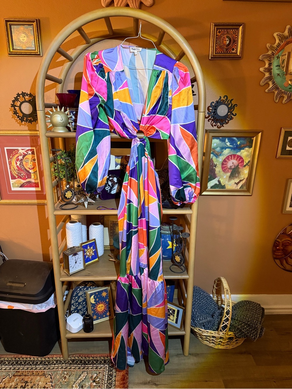 Colorful Geometric Maxi Dress - Picture 1 of 3